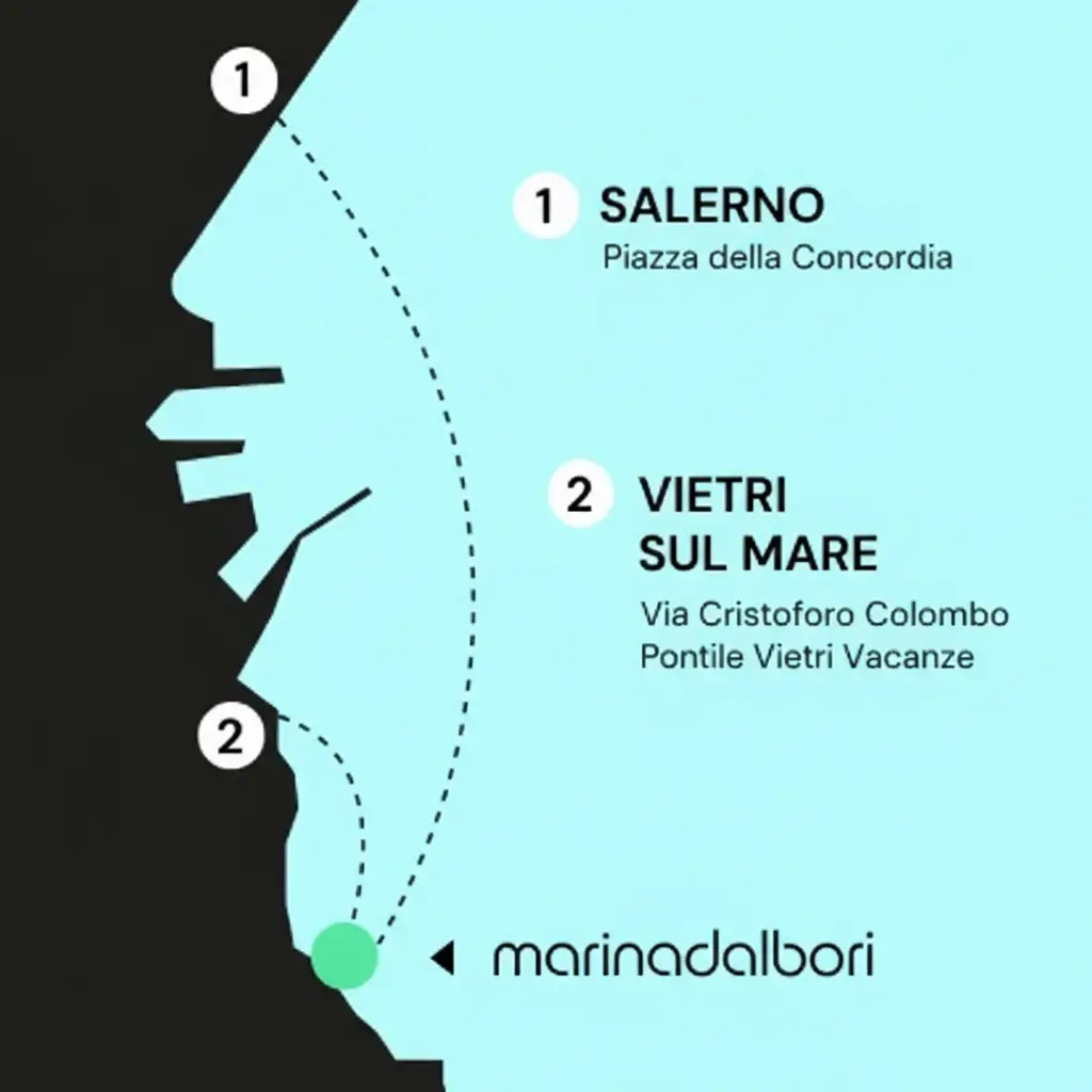 Mappa per raggiungere Marina D'Albori